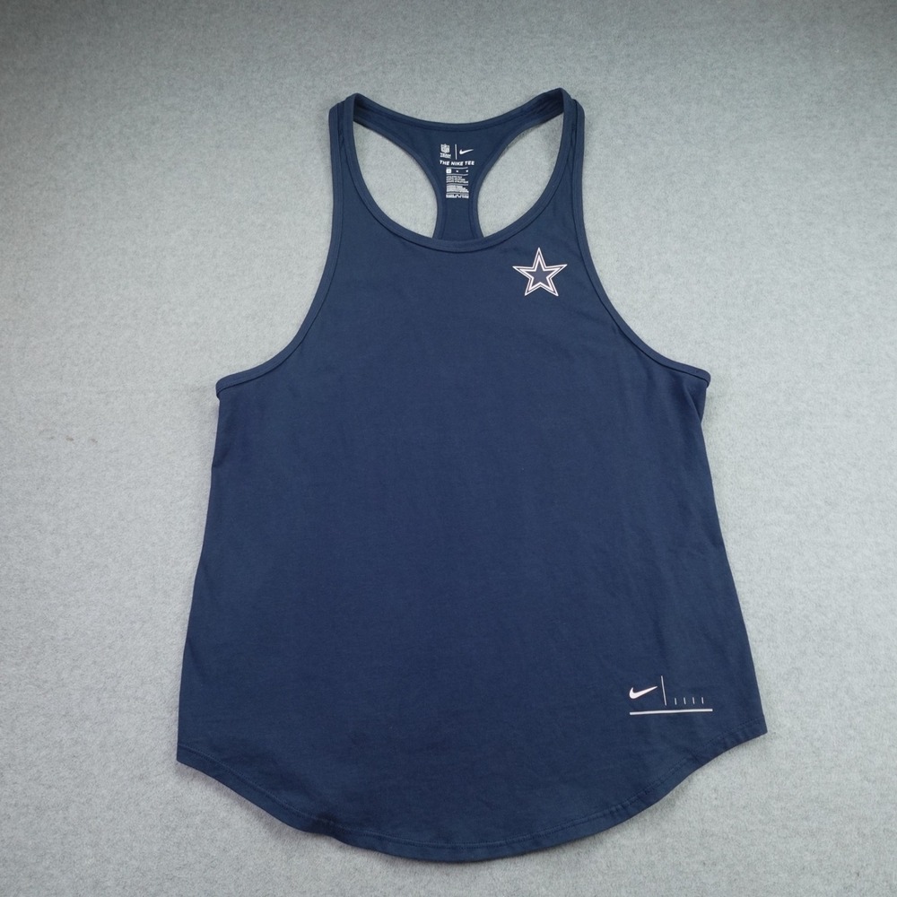 Dallas Cowboys Tank Womens Medium Navy Athletic Racerback NFL Nike